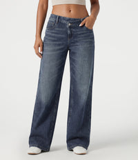 Mottled Dark Blue Denim