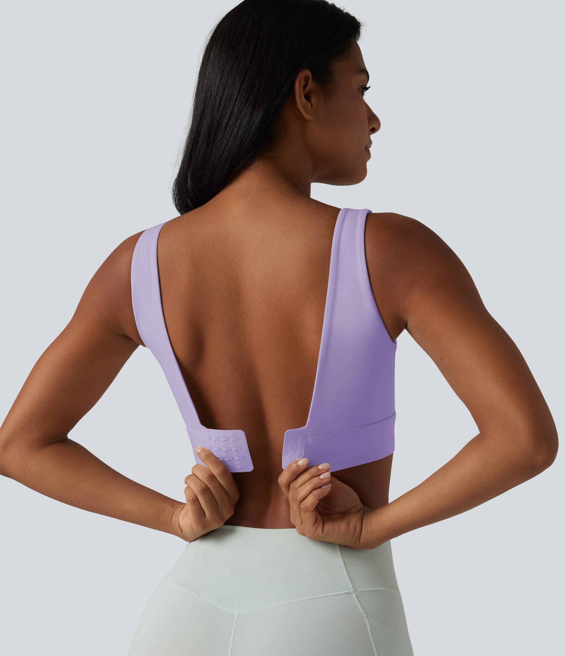 Halara Ultrasculpt™ Medium Support Backless Adjustable Buckle Built-in Bra Training Sports Bra