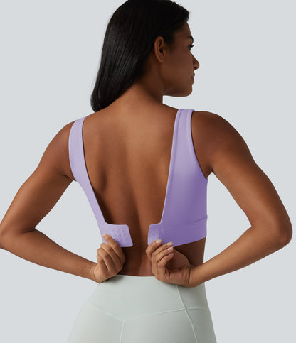 Ultrasculpt™ Medium Support Backless Adjustable Buckle Built-in Bra Training Sports Bra