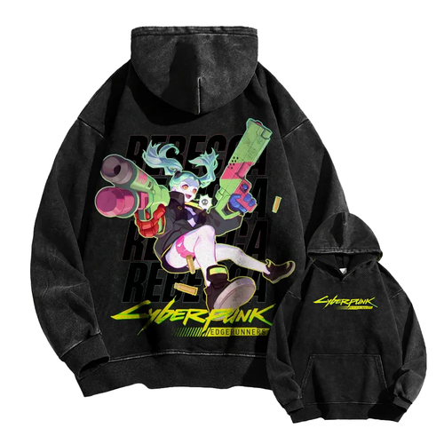 Cyberpunk: Edgerunners Casual Washed Hoodie 25 7 22462