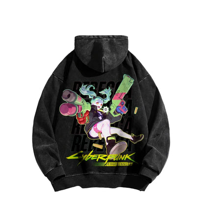 Cyberpunk: Edgerunners Casual Washed Hoodie 25 7 22462