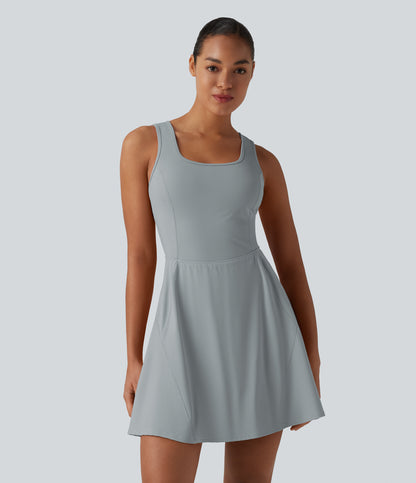 SoftlyZero™ Airy 2-in-1 Cool Touch Mini Dance Active Dress with Pockets-Easy Peezy Edition-Longer Length