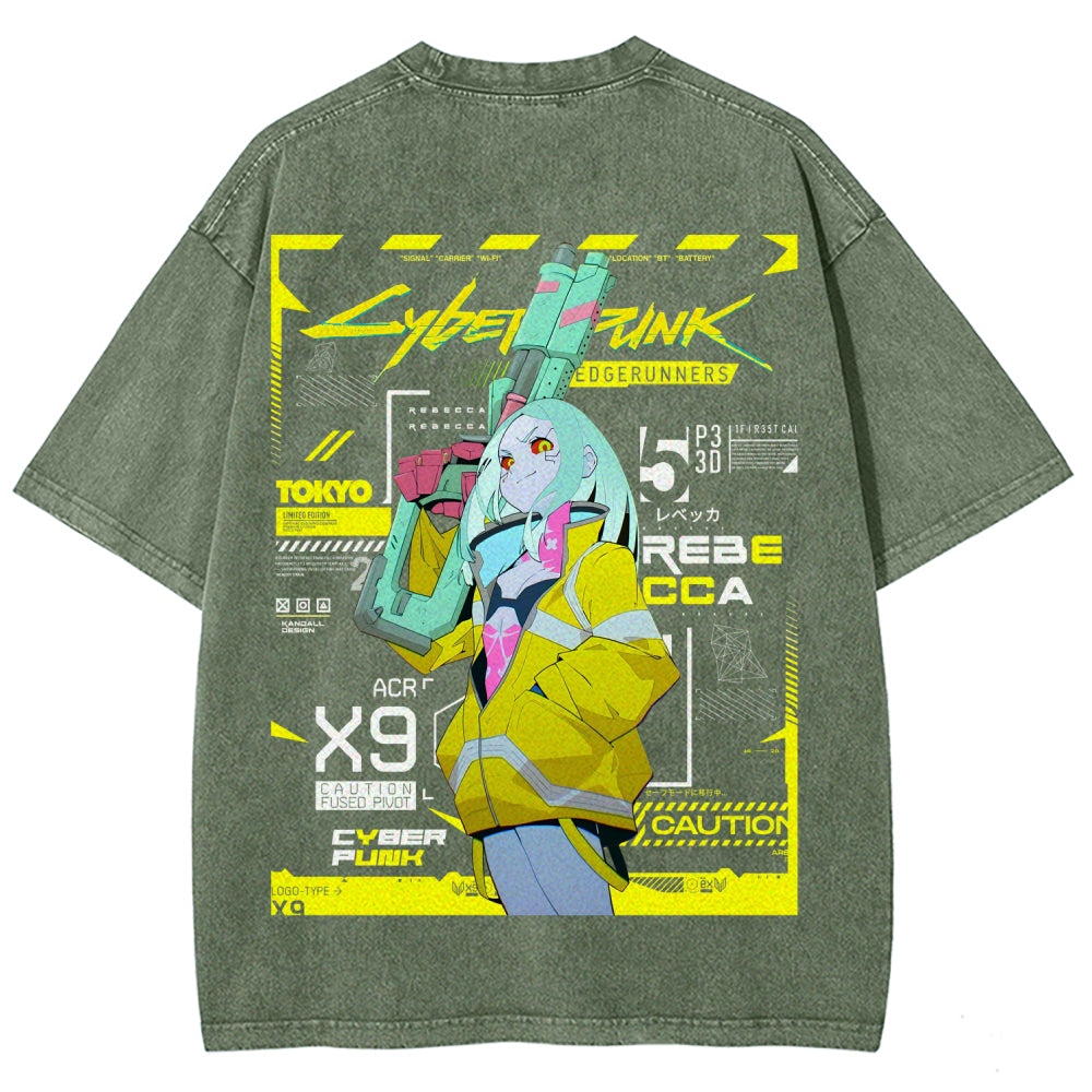 Cyberpunk Unisex Fit Washed T-Shirt 25 7 38371