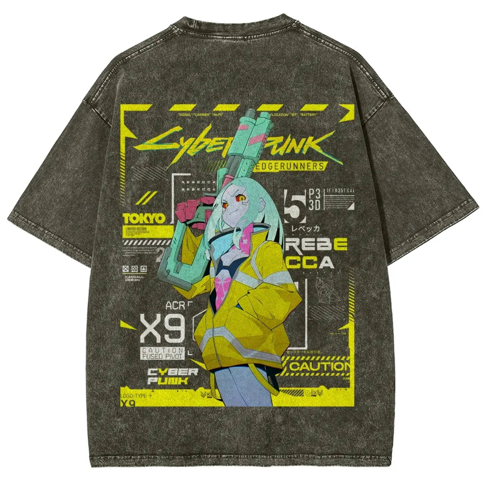 Cyberpunk Unisex Fit Washed T-Shirt 25 7 38371