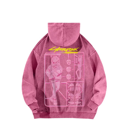 Cyberpunk: Edgerunners Casual Washed Hoodie 25 8 11275