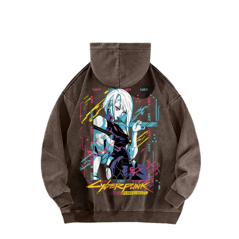 Cyberpunk: Edgerunners Casual Washed Hoodie 25 8 14756