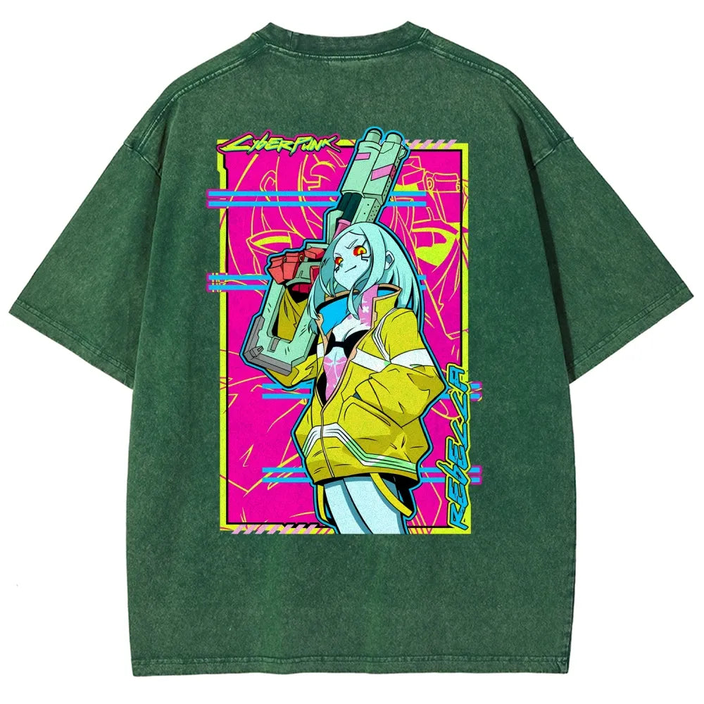 Cyberpunk Edgerunner Unisex Fit Washed T-Shirt 25 9  6595