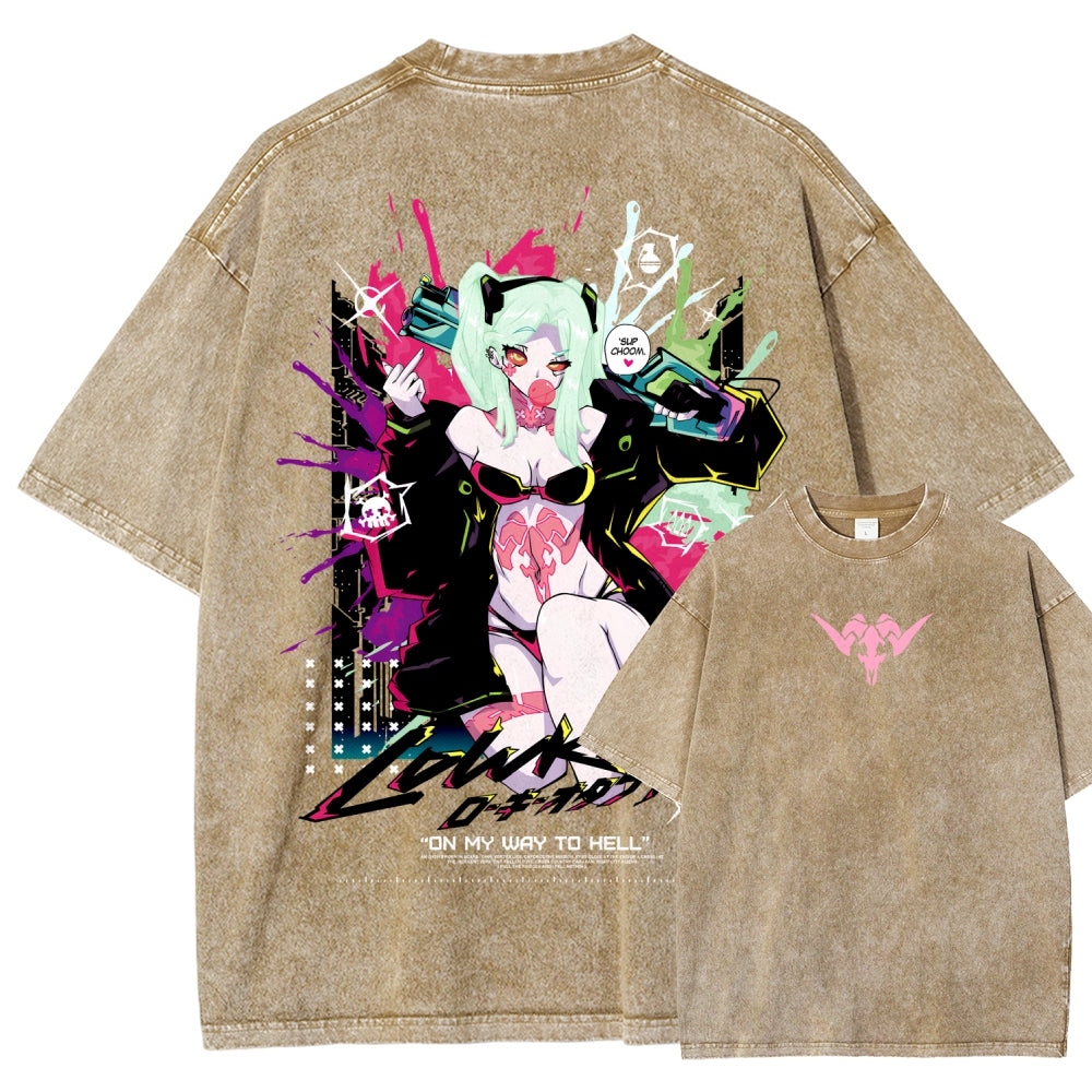 Cyberpunk Unisex Fit Washed T-Shirt 25 8 1458