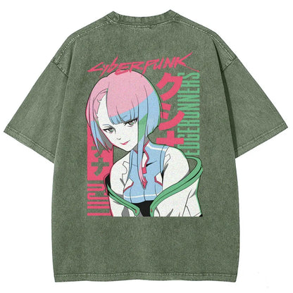 Cyberpunk Edgerunner Unisex Fit Washed T-Shirt 25 9  66