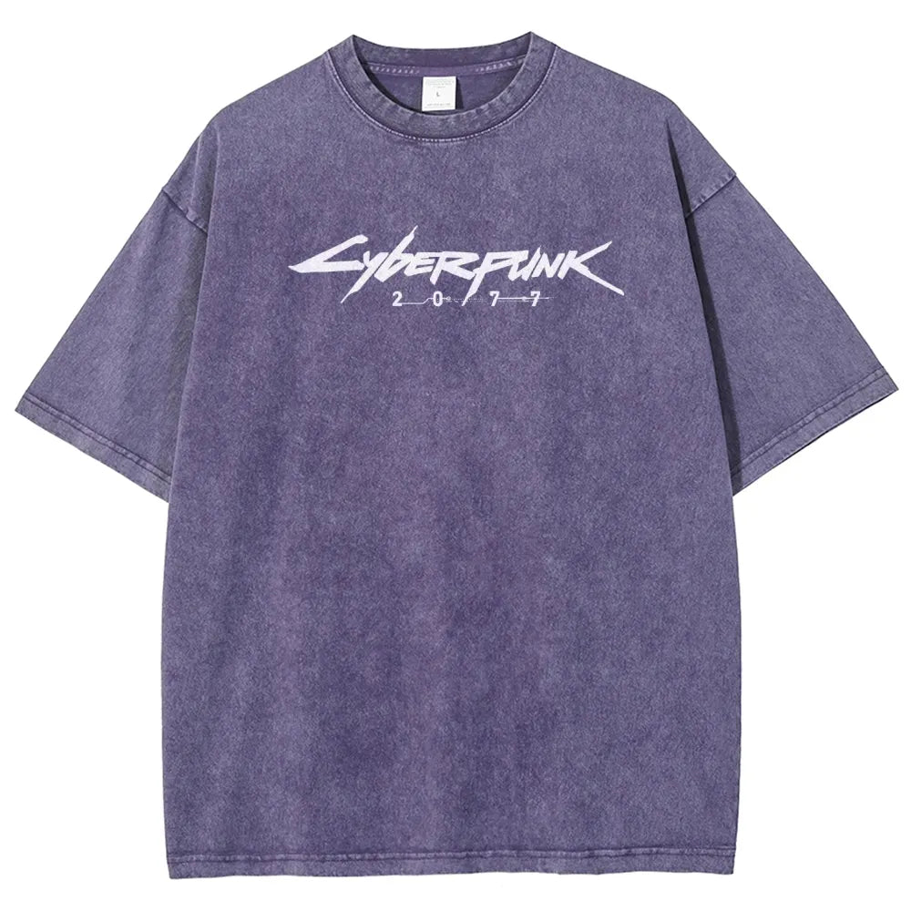 Cyberpunk Unisex Fit Washed T-Shirt 2511  3353