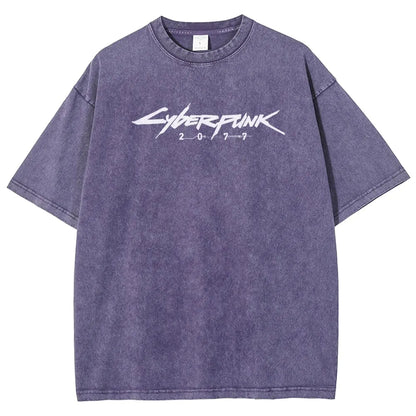 Cyberpunk Unisex Fit Washed T-Shirt 2511  3353