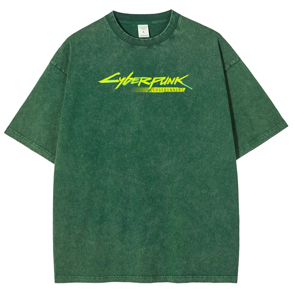 Cyberpunk Edgerunner Unisex Fit Washed T-Shirt 25 9  66 4