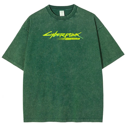 Cyberpunk Edgerunner Unisex Fit Washed T-Shirt 25 9  66 4