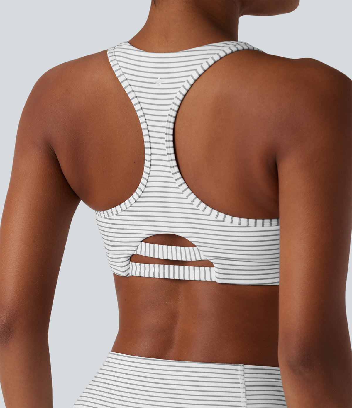 Medium Support Racerback Stripes Training Sports Bra