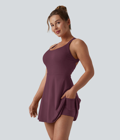 SoftlyZero™ Airy Backless Twisted InstantCool Dance Active Dress-Easy Peezy Edition DD-F Cups
