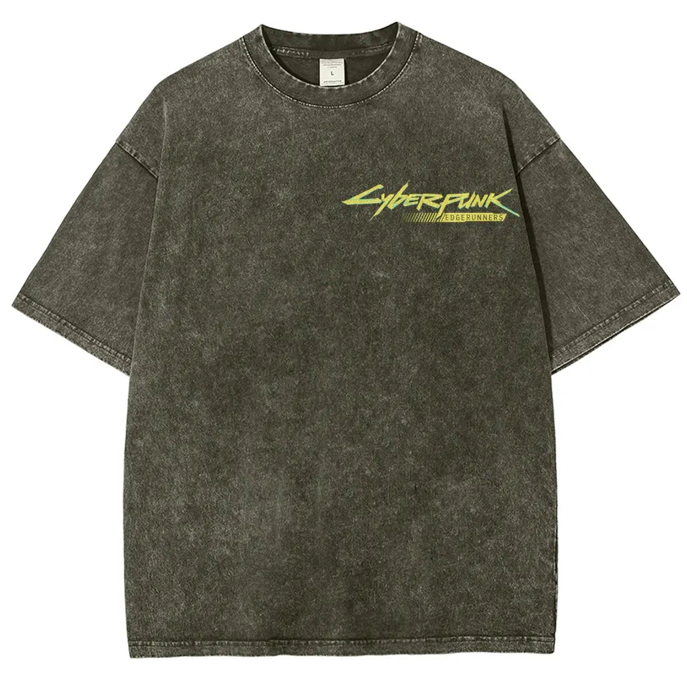 Cyberpunk Unisex Fit Washed T-Shirt 25 8   978