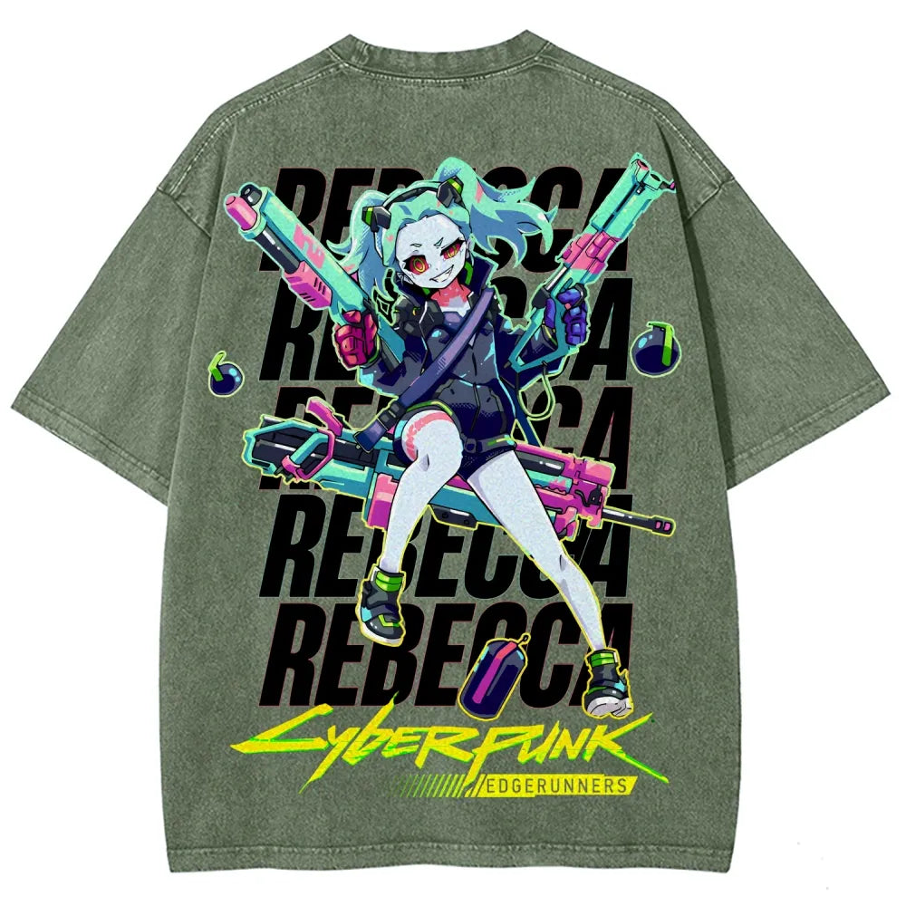 Cyberpunk Unisex Fit Washed T-Shirt 25 7  8558