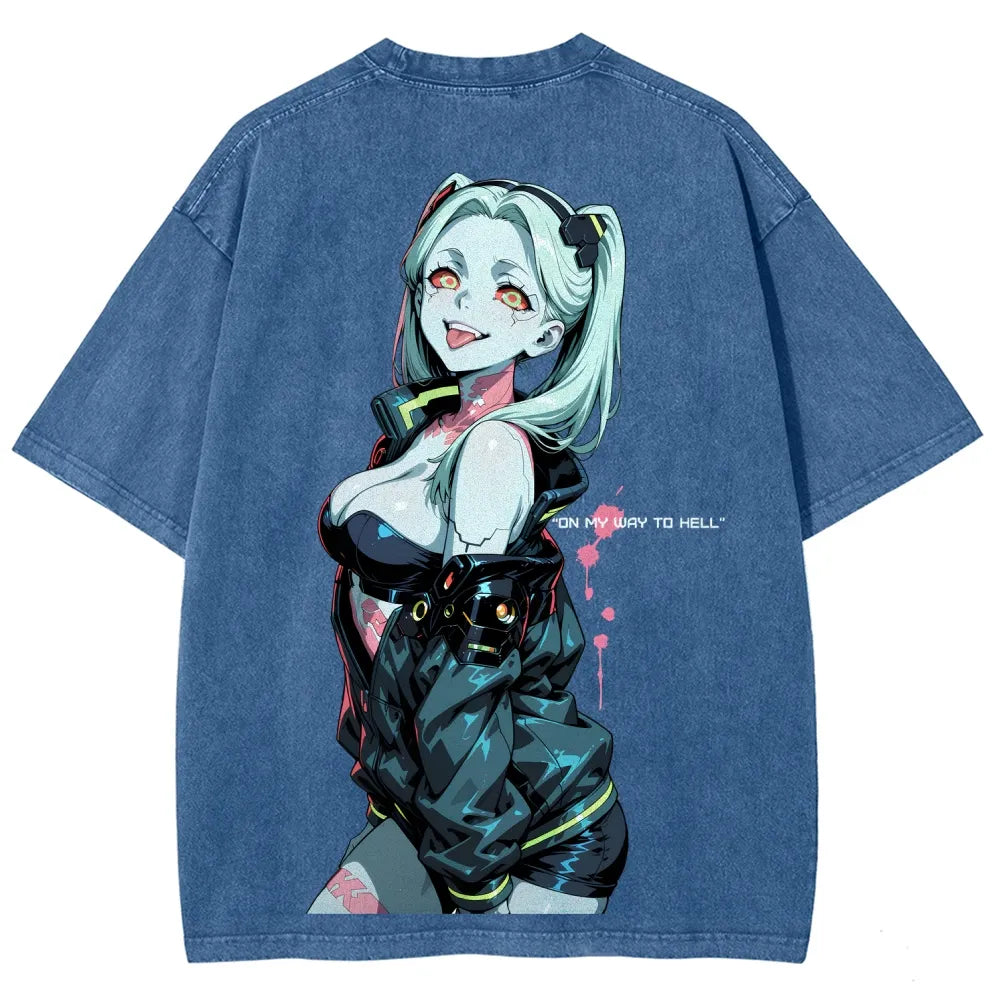Cyberpunk Edgerunners Unisex Fit Washed T-Shirt 26 1  134