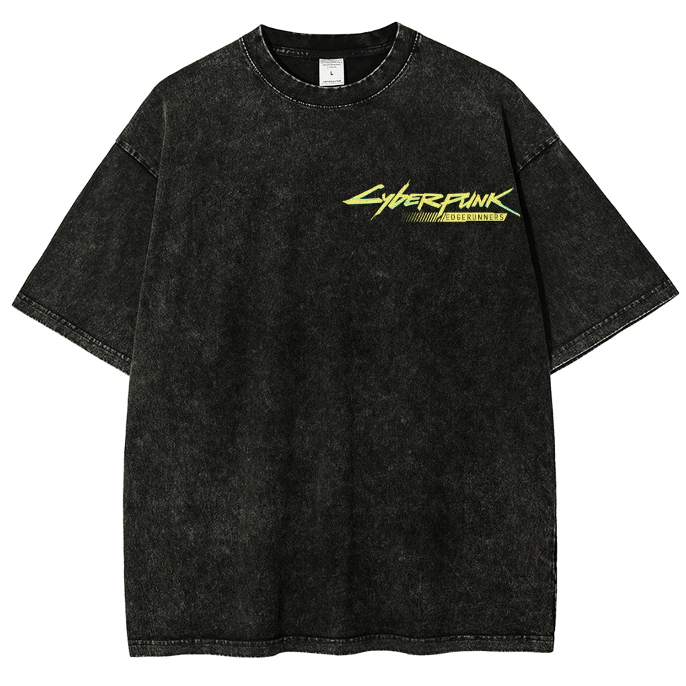 Cyberpunk Unisex Fit Washed T-Shirt 25 8   978