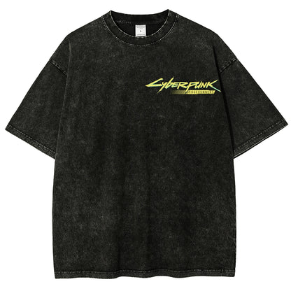 Cyberpunk Unisex Fit Washed T-Shirt 25 8   978