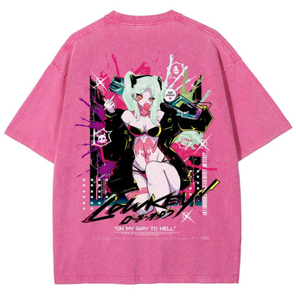 Cyberpunk Unisex Fit Washed T-Shirt 25 8 1458