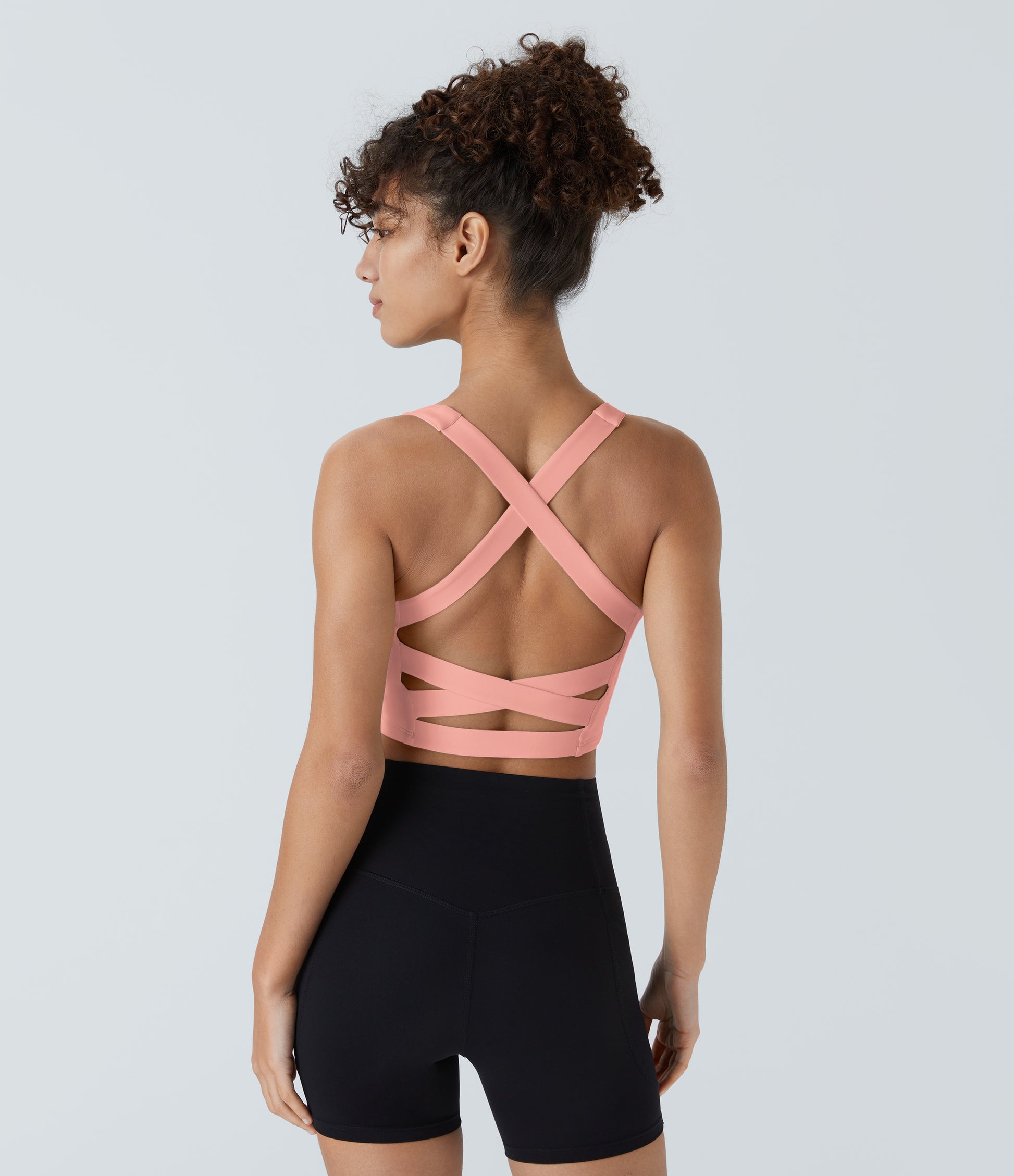 SoftlyZero™ Airy Square Neck Backless Crisscross Cropped InstantCool Yoga Tank Top