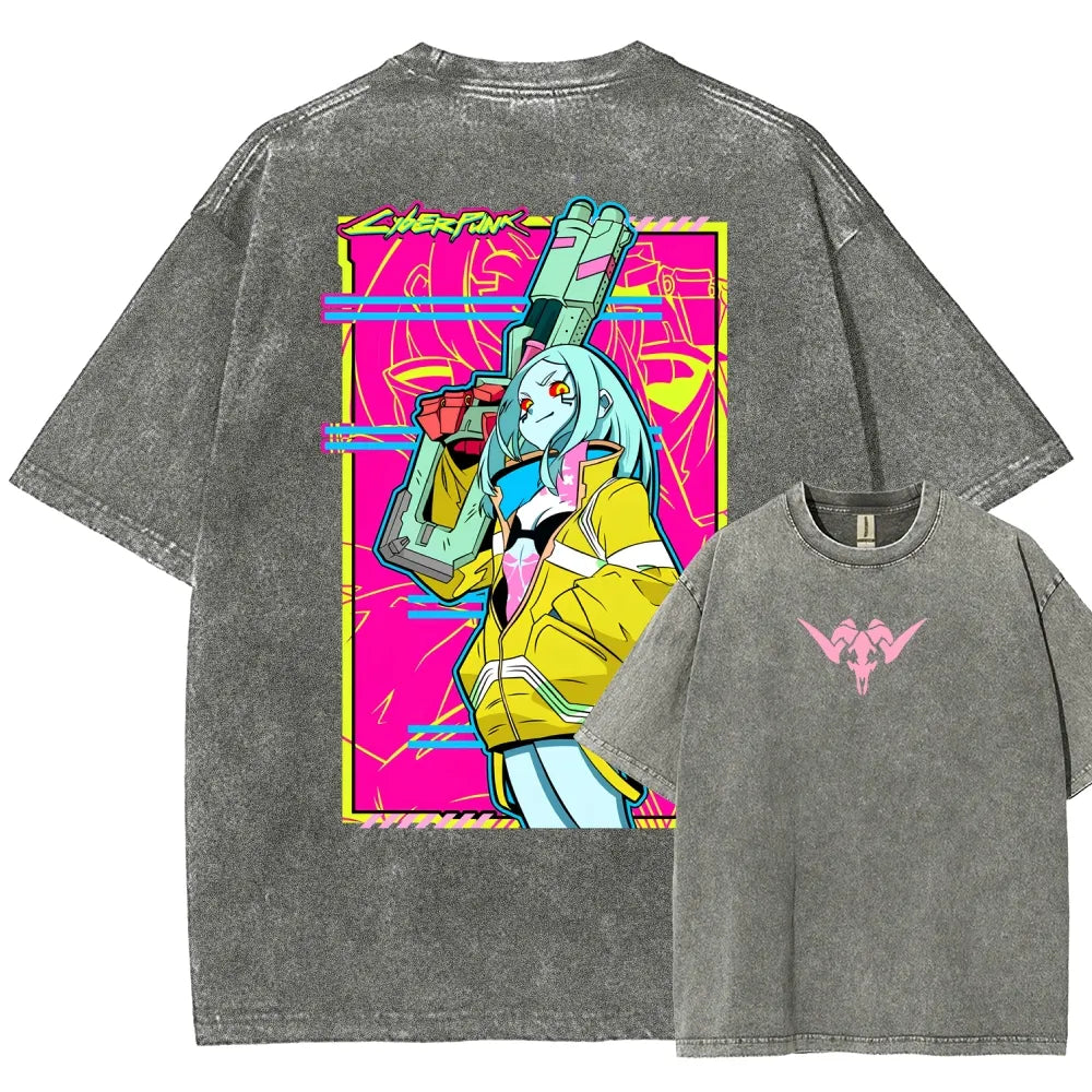 Cyberpunk Edgerunner Unisex Fit Washed T-Shirt 25 9  6595