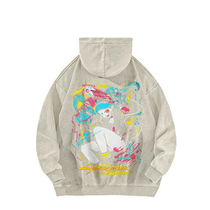 Cyberpunk: Edgerunners Casual Washed Hoodie 25 7 22448