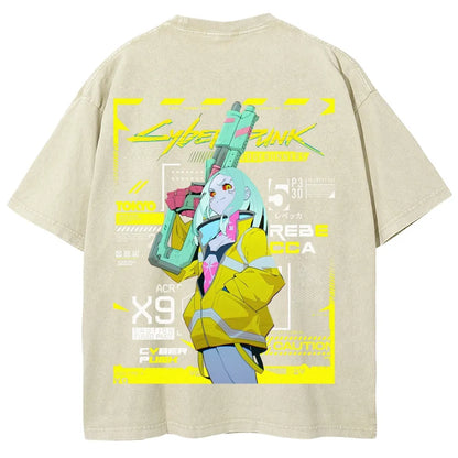 Cyberpunk Unisex Fit Washed T-Shirt 25 7 38371