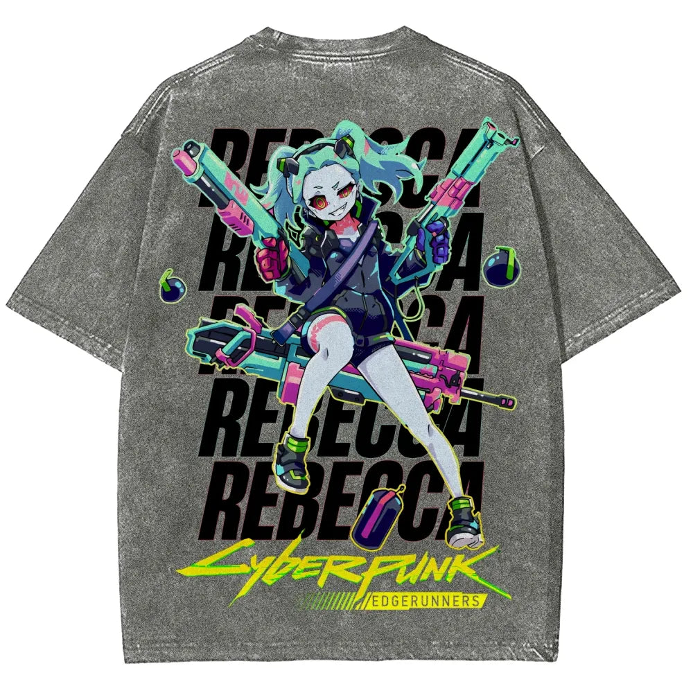 Cyberpunk Unisex Fit Washed T-Shirt 25 7  8558