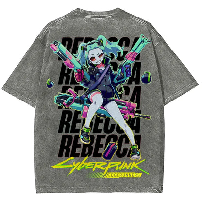 Cyberpunk Unisex Fit Washed T-Shirt 25 7  8558