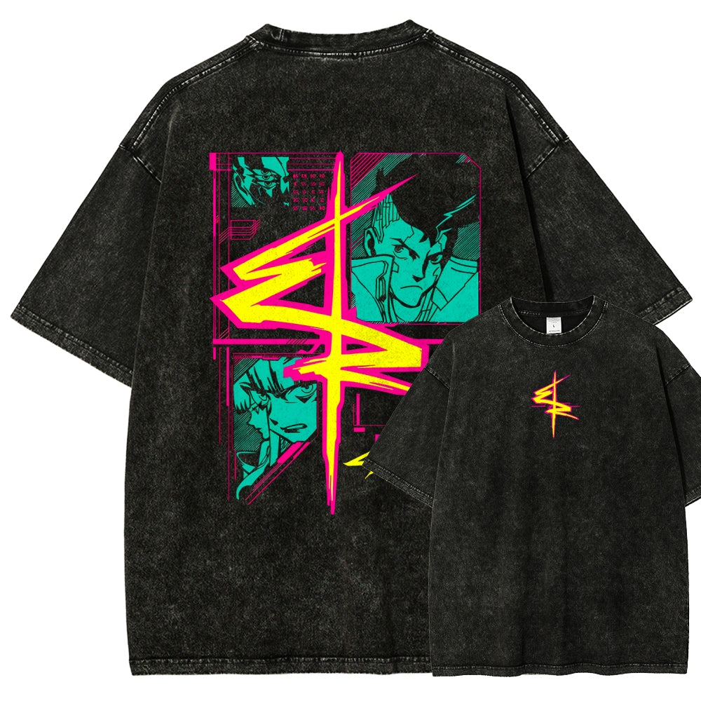 Cyberpunk Edgerunner Unisex Fit Washed T-Shirt 25 9  66 9