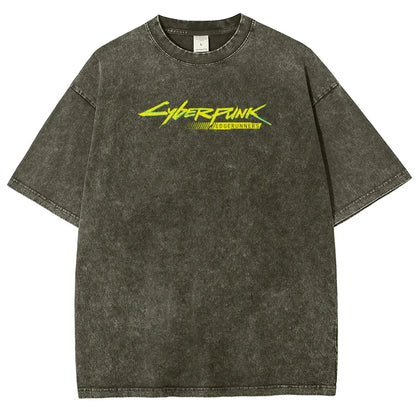 Cyberpunk Edgerunner Unisex Fit Washed T-Shirt 25 9  66 4