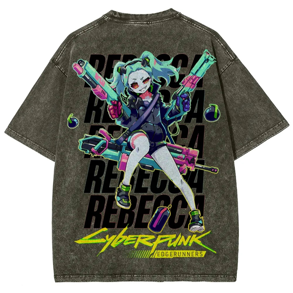 Cyberpunk Unisex Fit Washed T-Shirt 25 7  8558