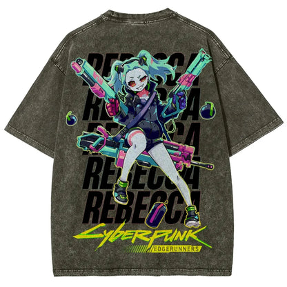 Cyberpunk Unisex Fit Washed T-Shirt 25 7  8558