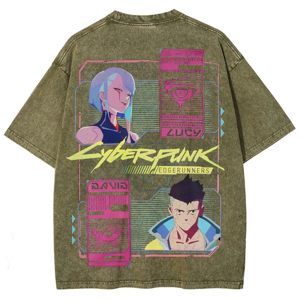 Cyberpunk Unisex Fit Washed T-Shirt 25 8   978