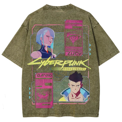 Cyberpunk Unisex Fit Washed T-Shirt 25 8   978