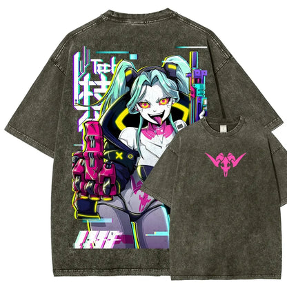 Cyberpunk Unisex Fit Washed T-Shirt 25 8  7278