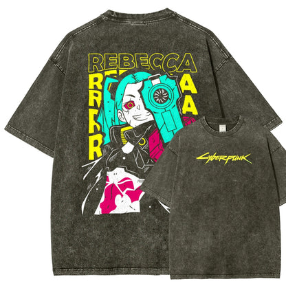 Cyberpunk Edgerunner Unisex Fit Washed T-Shirt 25 9  6616