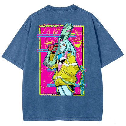 Cyberpunk Edgerunner Unisex Fit Washed T-Shirt 25 9  6595