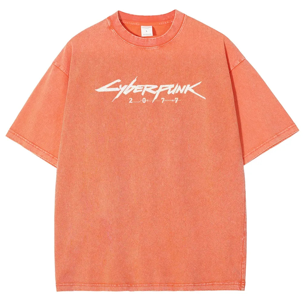 Cyberpunk Unisex Fit Washed T-Shirt 2511  3353