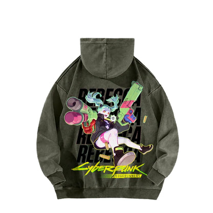 Cyberpunk: Edgerunners Casual Washed Hoodie 25 7 22462