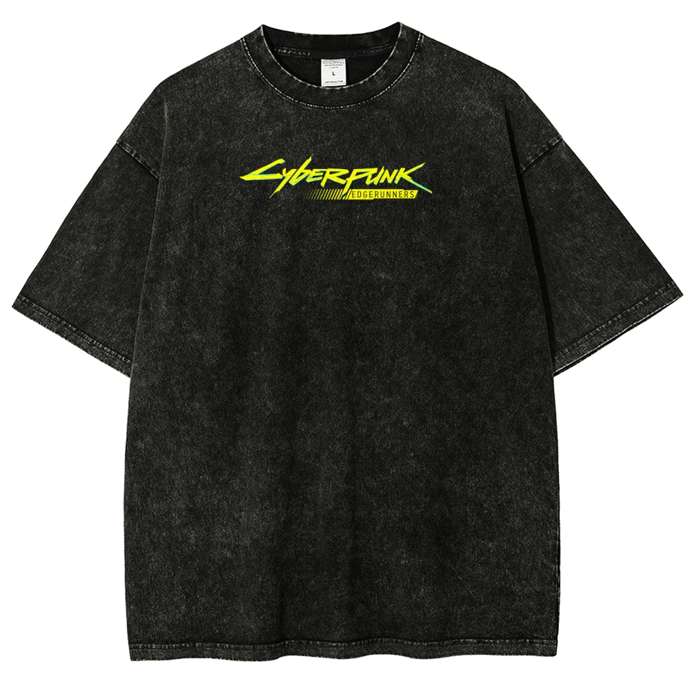 Cyberpunk Unisex Fit Washed T-Shirt 25 7  8512
