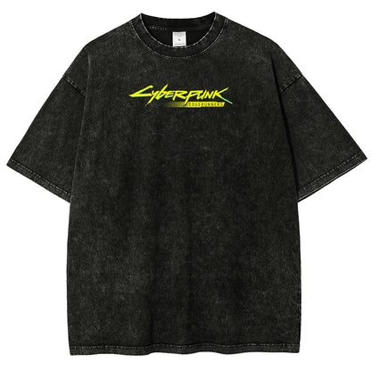 Cyberpunk Unisex Fit Washed T-Shirt 25 7  8512