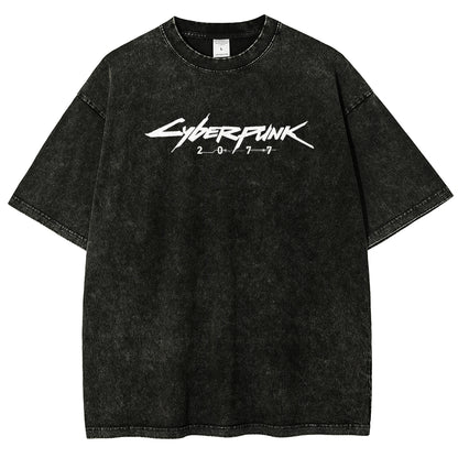Cyberpunk Unisex Fit Washed T-Shirt 2511  3353
