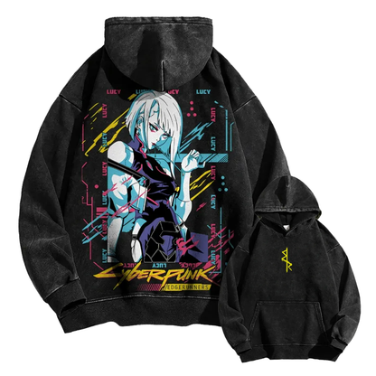 Cyberpunk: Edgerunners Casual Washed Hoodie 25 8 14756