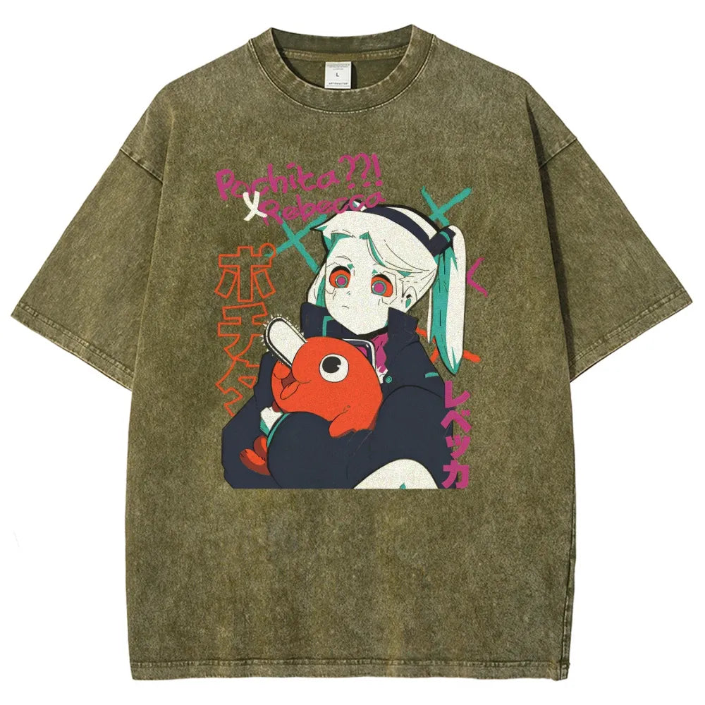 Cyberpunk Edgerunner Unisex Fit Washed T-Shirt 25 9  6633