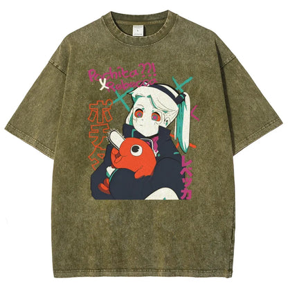 Cyberpunk Edgerunner Unisex Fit Washed T-Shirt 25 9  6633