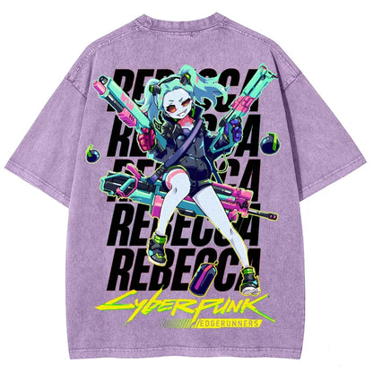 Cyberpunk Unisex Fit Washed T-Shirt 25 7  8558