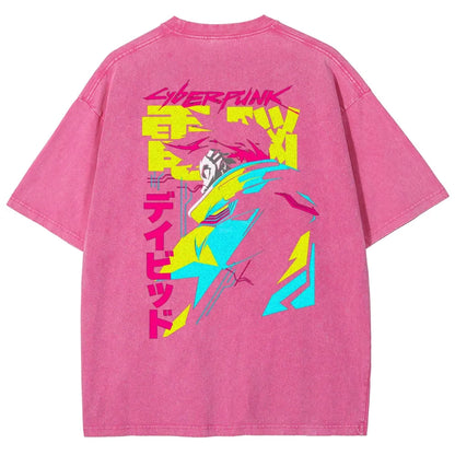 Cyberpunk Edgerunner Unisex Fit Washed T-Shirt 25 9  66 4